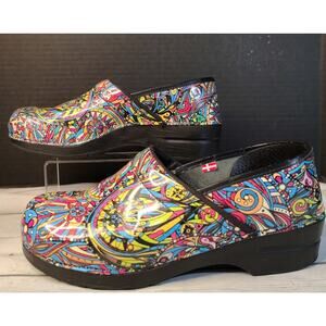 Sanita Women's Professional Carnaval Clog Multi Color Size 42 US 10.5 - 11